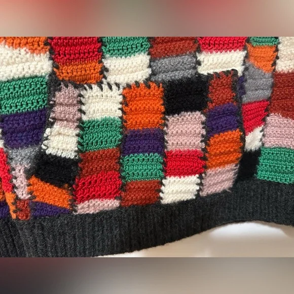 Marni wool crochet patch multicolor pullover hoodie w/ pouch - 46/ US men sm - Picture 11 of 16